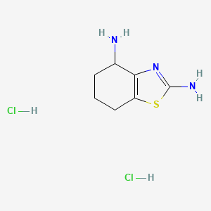 molecular formula C7H13Cl2N3S B2606402 4,5,6,7-四氢-1,3-苯并噻唑-2,4-二胺二盐酸盐 CAS No. 1820647-10-6