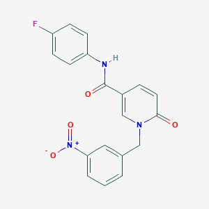 molecular formula C19H14FN3O4 B2606406 N-(4-fluorophenyl)-1-(3-nitrobenzyl)-6-oxo-1,6-dihydropyridine-3-carboxamide CAS No. 899741-37-8