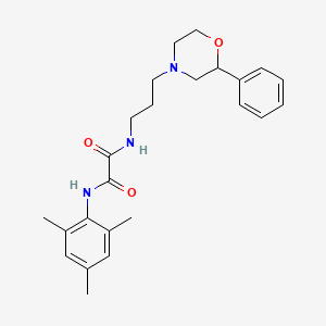 molecular formula C24H31N3O3 B2606408 N1-mesityl-N2-(3-(2-phenylmorpholino)propyl)oxalamide CAS No. 953941-91-8