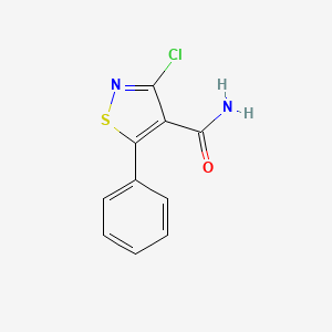 molecular formula C10H7ClN2OS B2606411 3-氯-5-苯基异噻唑-4-甲酰胺 CAS No. 457960-33-7