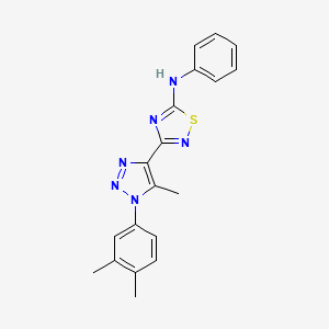 3-[1-(3,4-dimethylphenyl)-5-methyl-1H-1,2,3-triazol-4-yl]-N-phenyl-1,2,4-thiadiazol-5-amine