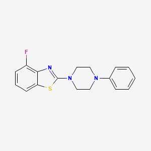 molecular formula C17H16FN3S B2606413 4-Fluoro-2-(4-phenylpiperazin-1-yl)-1,3-benzothiazole CAS No. 862977-17-1