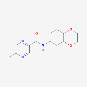 molecular formula C14H19N3O3 B2606415 5-甲基-N-(八氢苯并[b][1,4]二氧杂环-6-基)吡嗪-2-甲酰胺 CAS No. 1902901-36-3