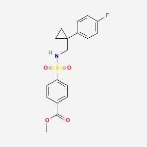methyl 4-(N-((1-(4-fluorophenyl)cyclopropyl)methyl)sulfamoyl)benzoate
