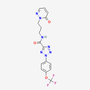 N-(3-(6-oxopyridazin-1(6H)-yl)propyl)-2-(4-(trifluoromethoxy)phenyl)-2H-tetrazole-5-carboxamide
