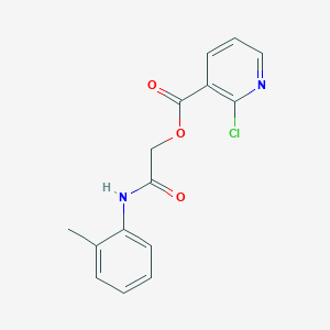 molecular formula C15H13ClN2O3 B2606418 [(2-Methylphenyl)carbamoyl]methyl 2-chloropyridine-3-carboxylate CAS No. 389810-59-7