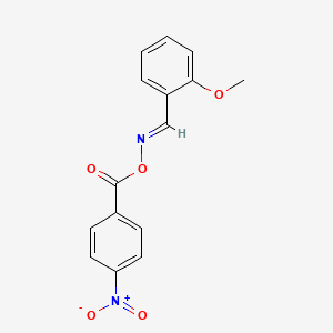 molecular formula C15H12N2O5 B2606427 (E)-[(2-methoxyphenyl)methylidene]amino 4-nitrobenzoate CAS No. 331460-37-8