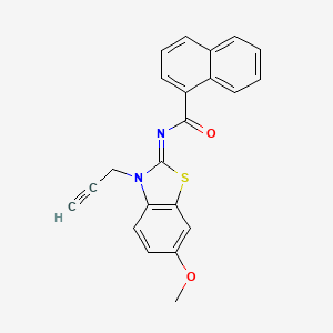 N-(6-methoxy-3-prop-2-ynyl-1,3-benzothiazol-2-ylidene)naphthalene-1-carboxamide