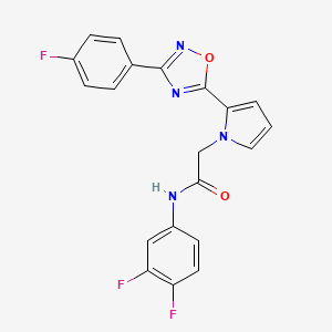 molecular formula C20H13F3N4O2 B2606436 N-(3,4-difluorophenyl)-2-{2-[3-(4-fluorophenyl)-1,2,4-oxadiazol-5-yl]-1H-pyrrol-1-yl}acetamide CAS No. 1261010-08-5