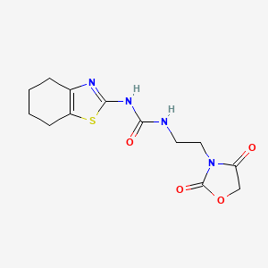 molecular formula C13H16N4O4S B2606437 1-(2-(2,4-二氧代恶唑烷-3-基)乙基)-3-(4,5,6,7-四氢苯并[d]噻唑-2-基)脲 CAS No. 2034464-90-7