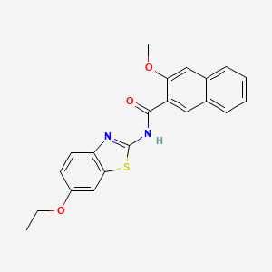 N-(6-ethoxy-1,3-benzothiazol-2-yl)-3-methoxynaphthalene-2-carboxamide