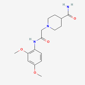 molecular formula C16H23N3O4 B2606449 1-[2-(2,4-二甲氧基苯胺基)-2-氧代乙基]哌啶-4-甲酰胺 CAS No. 941969-73-9