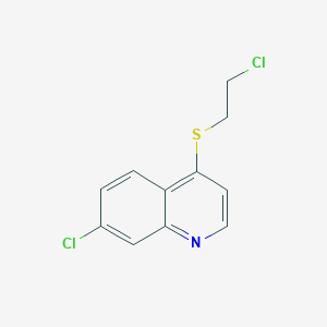 molecular formula C11H9Cl2NS B2606492 7-氯-4-[(2-氯乙基)硫基]喹啉 CAS No. 860196-73-2