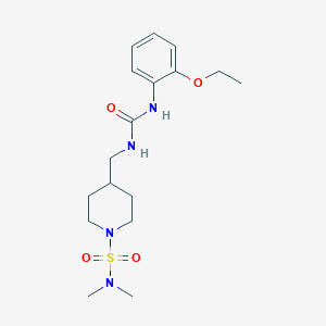 molecular formula C17H28N4O4S B2606493 3-{[1-(二甲基氨磺酰基)哌啶-4-基]甲基}-1-(2-乙氧基苯基)脲 CAS No. 2097933-71-4