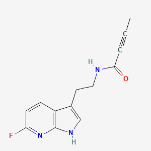 molecular formula C13H12FN3O B2606500 N-[2-(6-Fluoro-1H-pyrrolo[2,3-b]pyridin-3-yl)ethyl]but-2-ynamide CAS No. 2411311-96-9