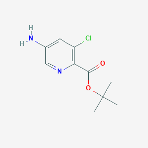 molecular formula C10H13ClN2O2 B2606508 tert-Butyl 5-amino-3-chloropicolinate CAS No. 2248414-34-6
