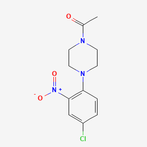 molecular formula C12H14ClN3O3 B2606509 1-Acetyl-4-(4-chloro-2-nitrophenyl)piperazine CAS No. 329922-78-3