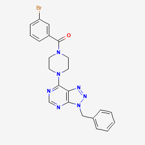 molecular formula C22H20BrN7O B2606512 (4-(3-benzyl-3H-[1,2,3]triazolo[4,5-d]pyrimidin-7-yl)piperazin-1-yl)(3-bromophenyl)methanone CAS No. 920186-51-2