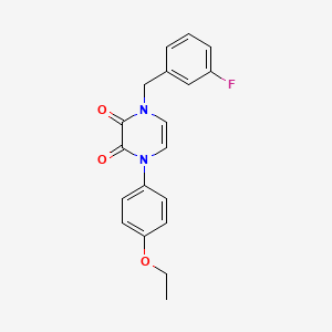 molecular formula C19H17FN2O3 B2606518 1-(4-乙氧苯基)-4-(3-氟苄基)吡嗪-2,3(1H,4H)-二酮 CAS No. 1207021-43-9