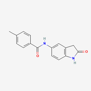 molecular formula C16H14N2O2 B2606527 4-methyl-N-(2-oxoindolin-5-yl)benzamide CAS No. 921546-37-4