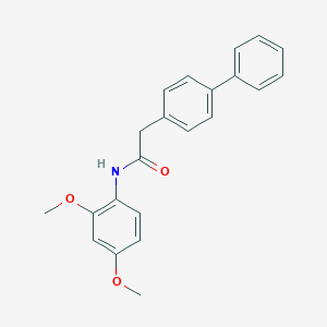 molecular formula C22H21NO3 B260653 2-(biphenyl-4-yl)-N-(2,4-dimethoxyphenyl)acetamide 