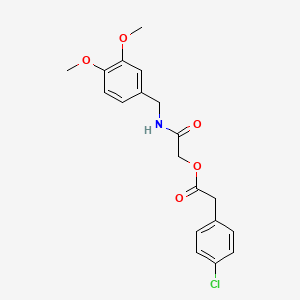 molecular formula C19H20ClNO5 B2606534 [2-[(3,4-二甲氧苯基)甲基氨基]-2-氧代乙基] 2-(4-氯苯基)乙酸酯 CAS No. 1002164-37-5