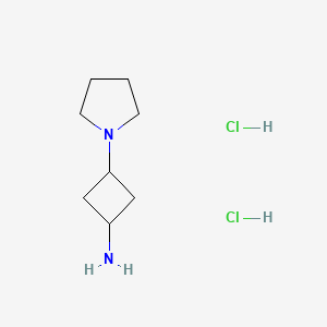 molecular formula C8H18Cl2N2 B2606542 3-(Pyrrolidin-1-yl)cyclobutanamine dihydrochloride CAS No. 1909288-73-8