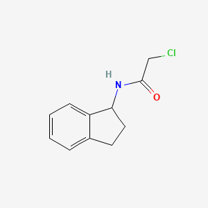 molecular formula C11H12ClNO B2606543 2-氯-N-(2,3-二氢-1H-茚-1-基)乙酰胺 CAS No. 6514-50-7