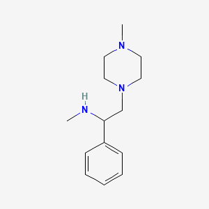 molecular formula C14H23N3 B2606548 [2-(4-Methylpiperazinyl)-1-phenylethyl]methylamine CAS No. 256227-71-1; 885950-68-5