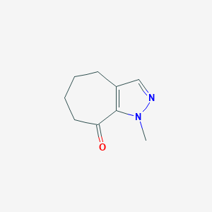 molecular formula C9H12N2O B2606581 1-Methyl-4,5,6,7-tetrahydrocyclohepta[c]pyrazol-8-one CAS No. 1962144-26-8