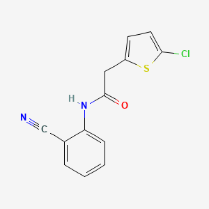 molecular formula C13H9ClN2OS B2606603 2-(5-chlorothiophen-2-yl)-N-(2-cyanophenyl)acetamide CAS No. 921839-79-4