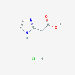 molecular formula C5H7ClN2O2 B2606613 2-(1H-咪唑-2-基)乙酸盐酸盐 CAS No. 1297344-60-5