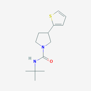 B2606617 N-(tert-butyl)-3-(thiophen-2-yl)pyrrolidine-1-carboxamide CAS No. 2177365-45-4