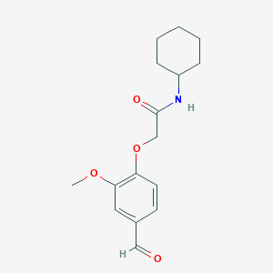 molecular formula C16H21NO4 B2606628 N-环己基-2-(4-甲酰-2-甲氧基苯氧基)乙酰胺 CAS No. 811460-25-0