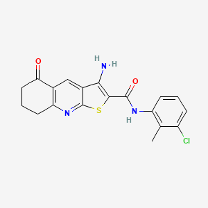 3-amino-N-(3-chloro-2-methylphenyl)-5-oxo-5,6,7,8-tetrahydrothieno[2,3-b]quinoline-2-carboxamide