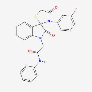 2-(3'-(3-fluorophenyl)-2,4'-dioxospiro[indoline-3,2'-thiazolidin]-1-yl)-N-phenylacetamide