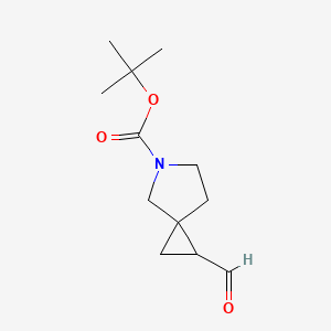 molecular formula C12H19NO3 B2606639 Tert-butyl 1-formyl-5-azaspiro[2.4]heptane-5-carboxylate CAS No. 1780561-46-7