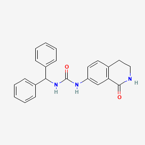 molecular formula C23H21N3O2 B2606640 1-Benzhydryl-3-(1-oxo-1,2,3,4-tetrahydroisoquinolin-7-yl)urea CAS No. 1351590-94-7