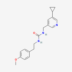molecular formula C19H23N3O2 B2606645 1-((5-Cyclopropylpyridin-3-yl)methyl)-3-(4-methoxyphenethyl)urea CAS No. 2034616-87-8