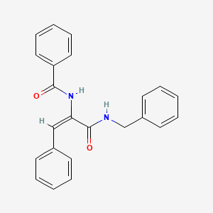 molecular formula C23H20N2O2 B2606648 N-(1-苄基氨基甲酰基-2-苯基-乙烯基)-苯甲酰胺 CAS No. 138505-71-2