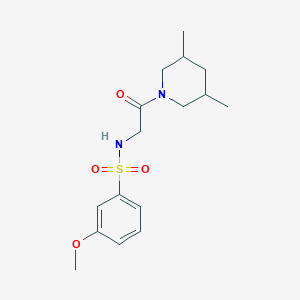 molecular formula C16H24N2O4S B260665 N-[2-(3,5-dimethylpiperidin-1-yl)-2-oxoethyl]-3-methoxybenzenesulfonamide 