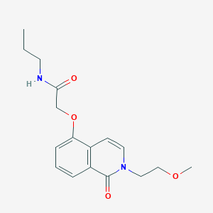 molecular formula C17H22N2O4 B2606652 2-[2-(2-methoxyethyl)-1-oxoisoquinolin-5-yl]oxy-N-propylacetamide CAS No. 898457-37-9
