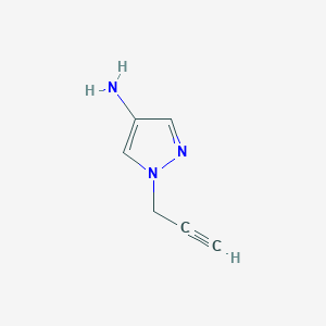 molecular formula C6H7N3 B2606658 1-丙-2-炔基吡唑-4-胺 CAS No. 1215991-64-2