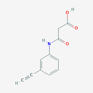 molecular formula C11H9NO3 B2606660 3-((3-乙炔基苯基)氨基)-3-氧代丙酸 CAS No. 1250692-51-3