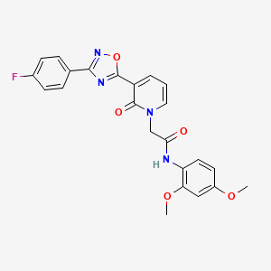 molecular formula C23H19FN4O5 B2606663 N-(2,4-dimethoxyphenyl)-2-(3-(3-(4-fluorophenyl)-1,2,4-oxadiazol-5-yl)-2-oxopyridin-1(2H)-yl)acetamide CAS No. 1251585-54-2