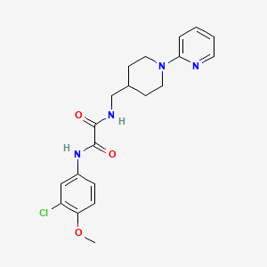 molecular formula C20H23ClN4O3 B2606666 N1-(3-氯-4-甲氧基苯基)-N2-((1-(吡啶-2-基)哌啶-4-基)甲基)草酰胺 CAS No. 1235302-75-6