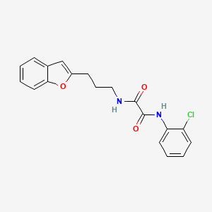 molecular formula C19H17ClN2O3 B2606673 N1-(3-(benzofuran-2-yl)propyl)-N2-(2-chlorophenyl)oxalamide CAS No. 2034604-12-9