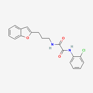 molecular formula C19H17ClN2O3 B2606673 N1-(3-(苯并呋喃-2-基)丙基)-N2-(2-氯苯基)草酰胺 CAS No. 2034604-12-9