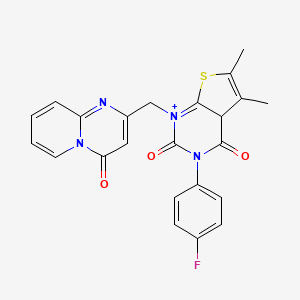 molecular formula C23H17FN4O3S B2606687 3-(4-氟苯基)-5,6-二甲基-1-({4-氧代-4H-吡啶并[1,2-a]嘧啶-2-基}甲基)-1H,2H,3H,4H-噻吩并[2,3-d]嘧啶-2,4-二酮 CAS No. 899928-15-5