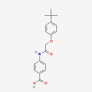 molecular formula C19H21NO4 B2606689 4-(2-(4-(叔丁基)苯氧基)乙酰氨基)苯甲酸 CAS No. 301690-26-6